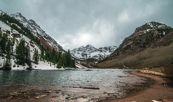 Maroon Bells in Winter