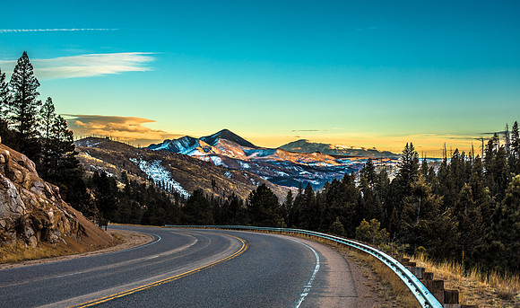 Mountain Road Sunset