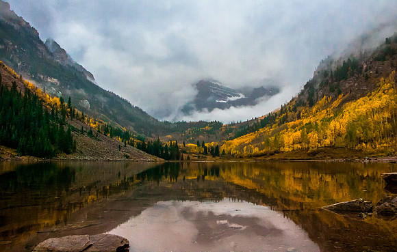 Foggy Maroon Bells_