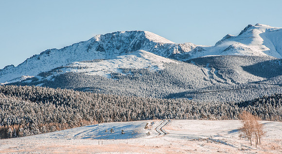 Pikes Peak Winter Sunset