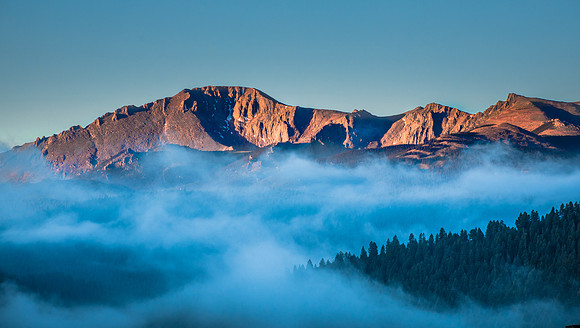Pikes Peak Foggy Morning