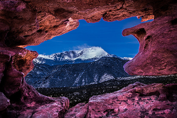 Natural Window & Pikes Peak_